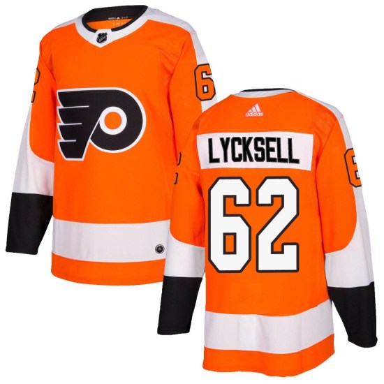 Olle Lycksell Philadelphia Flyers Authentic Home Adidas Jersey - Orange