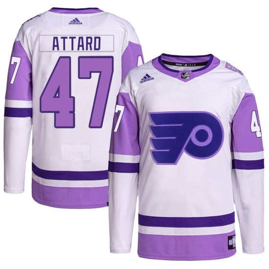 Ronnie Attard Philadelphia Flyers Youth Authentic Hockey Fights Cancer Primegreen Adidas Jersey - White/Purple