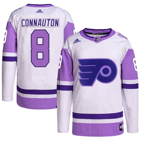 Kevin Connauton Philadelphia Flyers Youth Authentic Hockey Fights Cancer Primegreen Adidas Jersey - White/Purple
