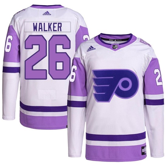Sean Walker Philadelphia Flyers Youth Authentic Hockey Fights Cancer Primegreen Adidas Jersey - White/Purple