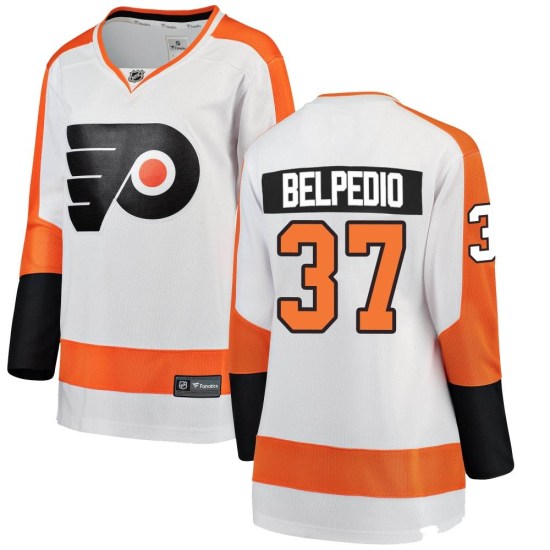 Louie Belpedio Philadelphia Flyers Women's Breakaway Away Fanatics Branded Jersey - White