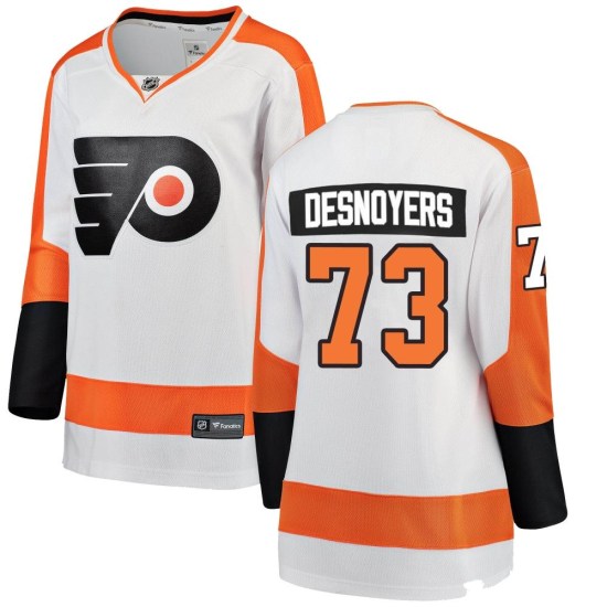 Elliot Desnoyers Philadelphia Flyers Women's Breakaway Away Fanatics Branded Jersey - White