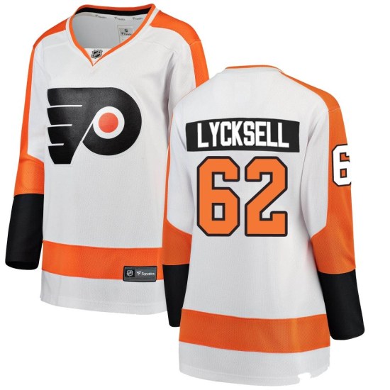 Olle Lycksell Philadelphia Flyers Women's Breakaway Away Fanatics Branded Jersey - White