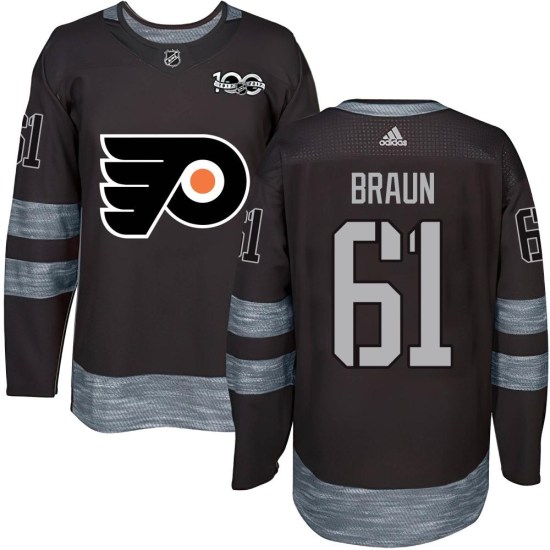 Justin Braun Philadelphia Flyers Authentic 1917-2017 100th Anniversary Jersey - Black