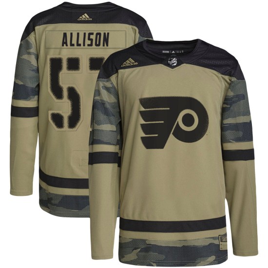 Wade Allison Philadelphia Flyers Authentic Military Appreciation Practice Adidas Jersey - Camo