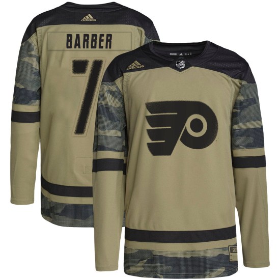 Bill Barber Philadelphia Flyers Authentic Military Appreciation Practice Adidas Jersey - Camo