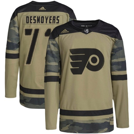 Elliot Desnoyers Philadelphia Flyers Authentic Military Appreciation Practice Adidas Jersey - Camo