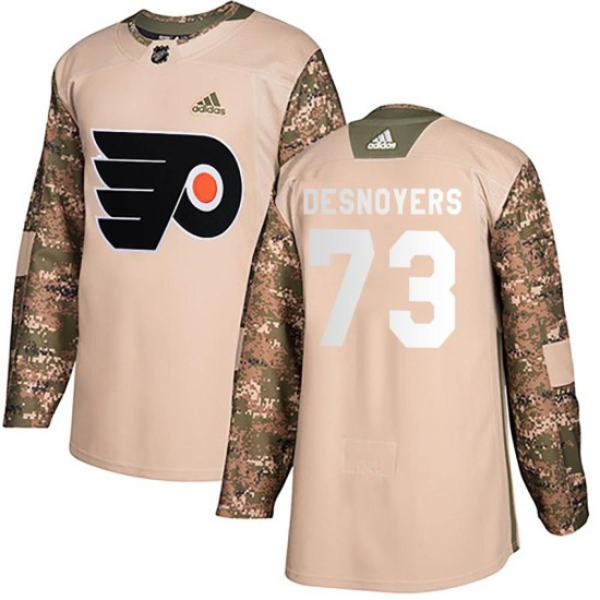 Elliot Desnoyers Philadelphia Flyers Authentic Veterans Day Practice Adidas Jersey - Camo
