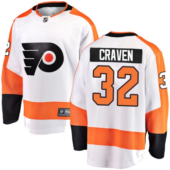 Murray Craven Philadelphia Flyers Youth Breakaway Away Fanatics Branded Jersey - White