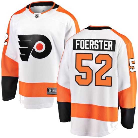 Tyson Foerster Philadelphia Flyers Youth Breakaway Away Fanatics Branded Jersey - White