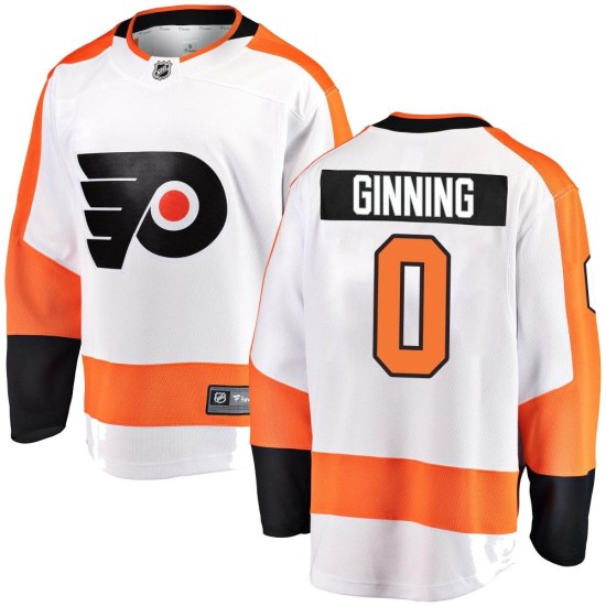 Adam Ginning Philadelphia Flyers Youth Breakaway Away Fanatics Branded Jersey - White