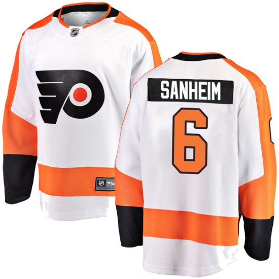 Travis Sanheim Philadelphia Flyers Youth Breakaway Away Fanatics Branded Jersey - White