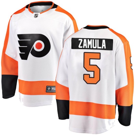 Egor Zamula Philadelphia Flyers Youth Breakaway Away Fanatics Branded Jersey - White