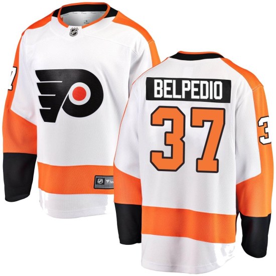 Louie Belpedio Philadelphia Flyers Breakaway Away Fanatics Branded Jersey - White