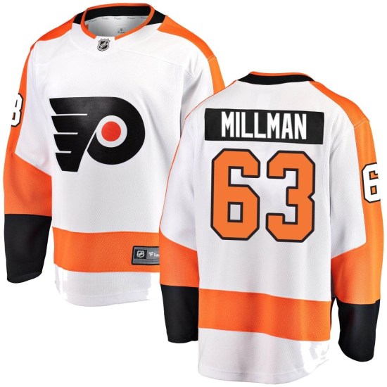 Mason Millman Philadelphia Flyers Breakaway Away Fanatics Branded Jersey - White