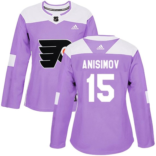 Artem Anisimov Philadelphia Flyers Women's Authentic Fights Cancer Practice Adidas Jersey - Purple