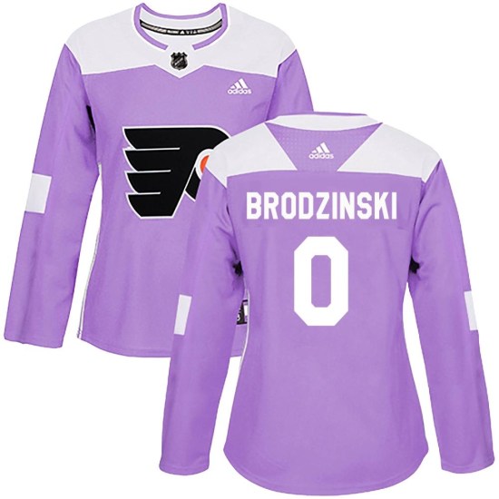 Bryce Brodzinski Philadelphia Flyers Women's Authentic Fights Cancer Practice Adidas Jersey - Purple