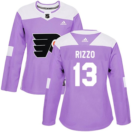 Massimo Rizzo Philadelphia Flyers Women's Authentic Fights Cancer Practice Adidas Jersey - Purple