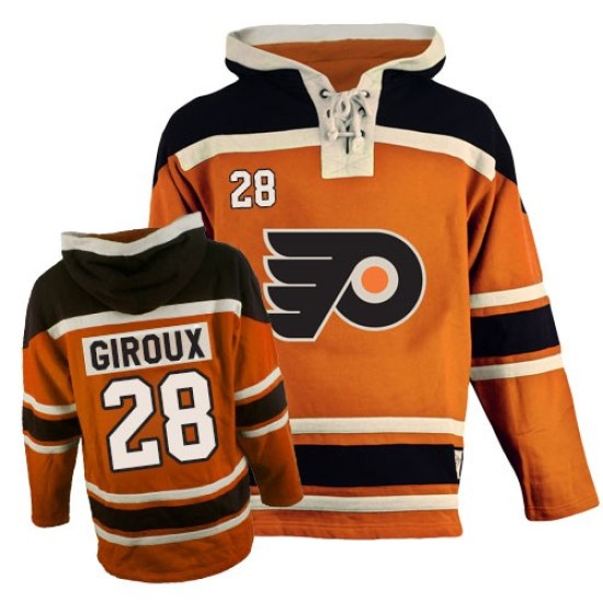 Claude Giroux Philadelphia Flyers Youth Premier Old Time Hockey Sawyer Hooded Sweatshirt - Orange
